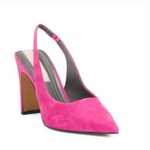 Vince Camuto Hot Pink Suede Slingback Pumps